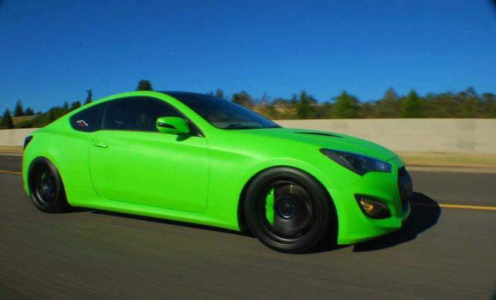 Electric Lime Peelable Car Kit on a customer car