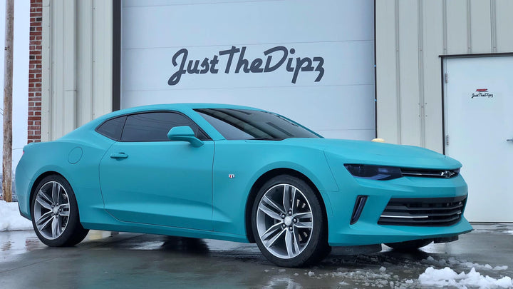 Intense Teal Peelable Car Kit on a customer car