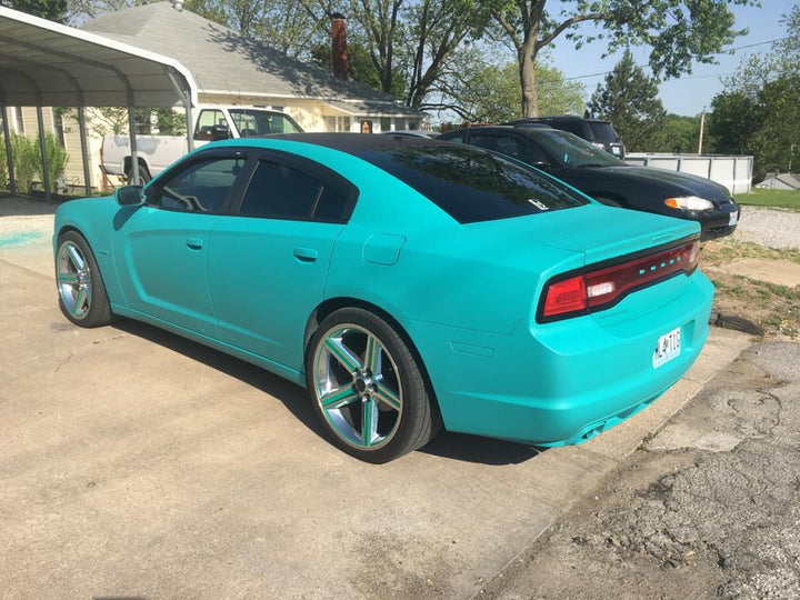 Intense Teal Peelable Car Kit on a customer car