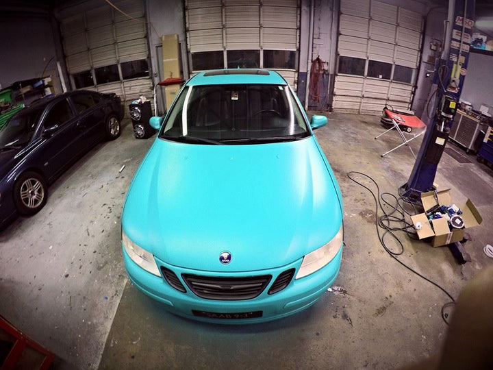 Intense Teal Peelable Car Kit on a customer car