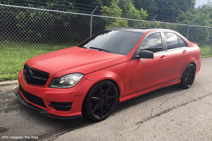 Red Peelable Car Kit on a customer car