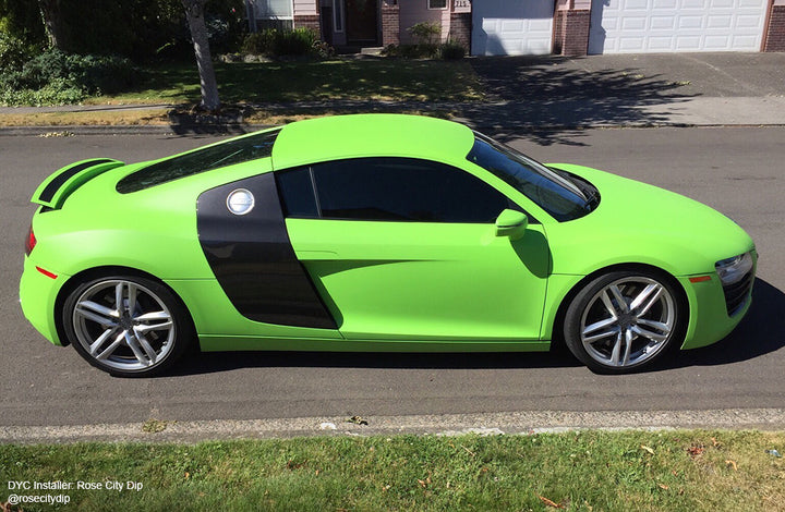 Electric Lime Peelable Car Kit on a customer car