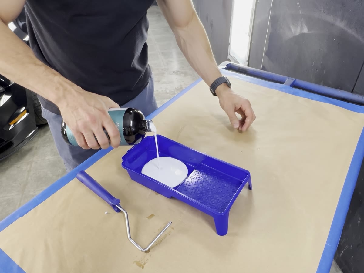 Pour into the tray